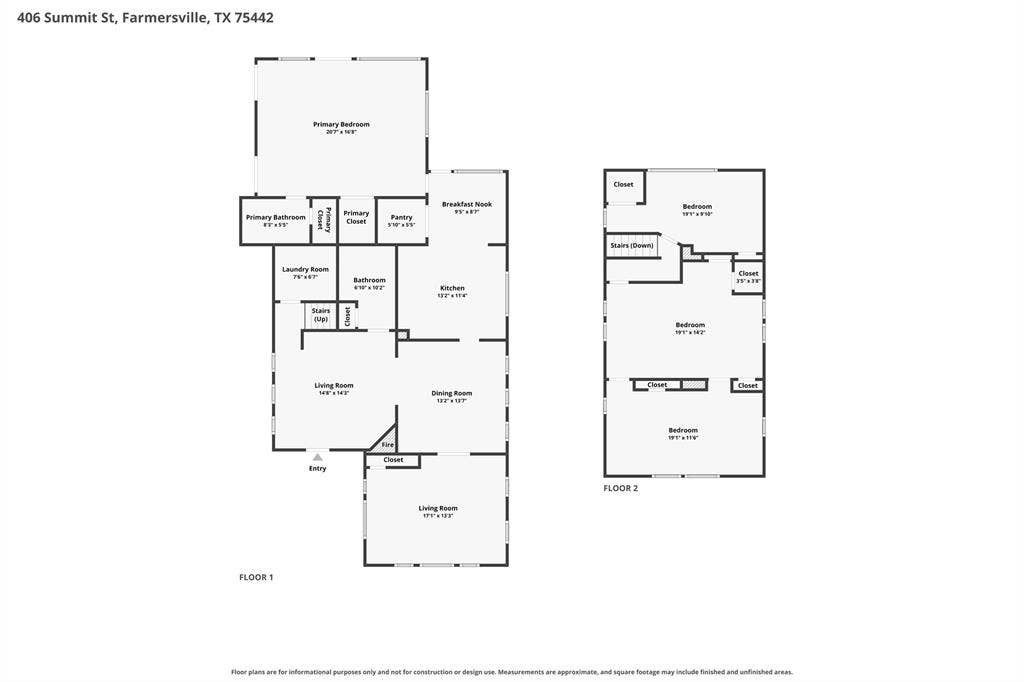 406 Summit Street, Farmersville, TX 75442 Floor plan