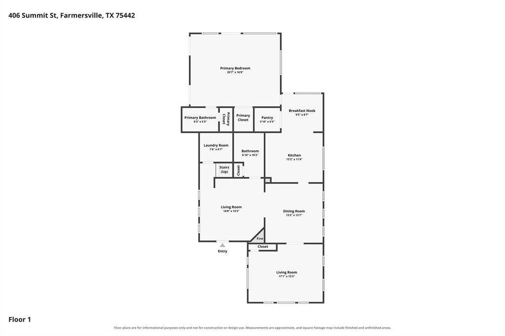 406 Summit Street, Farmersville, TX 75442 Floor plan