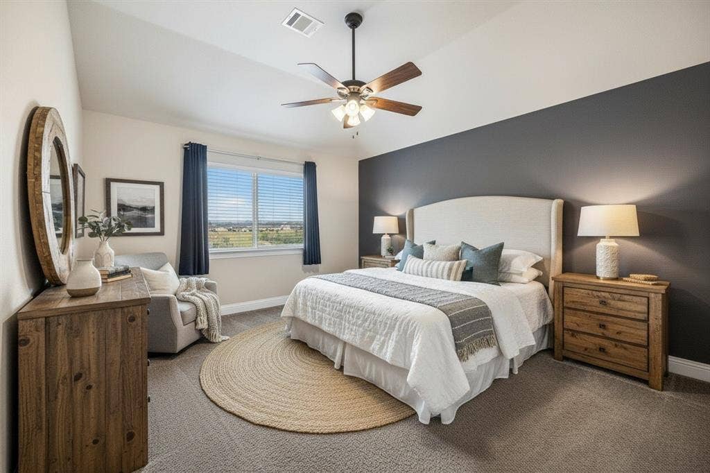 3702 Harlan Drive, Sachse, TX 75048 Upstairs fourth bedroom pairs with a nearby full bath and game room, creating a flexible second-floor retreat.