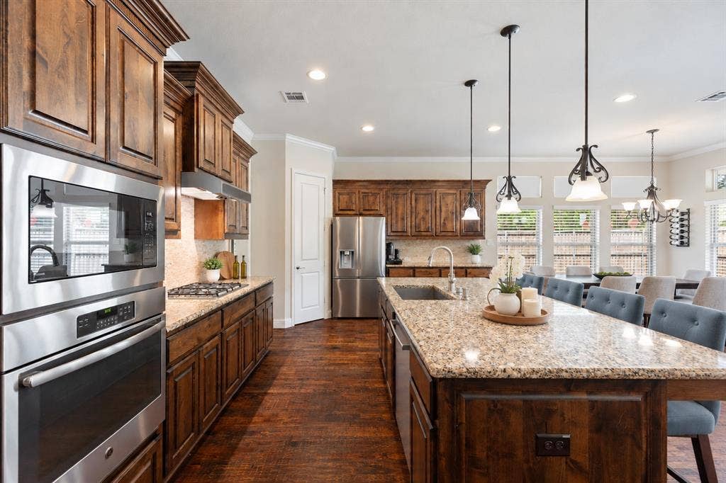Spacious kitchen with large island and abundant storage