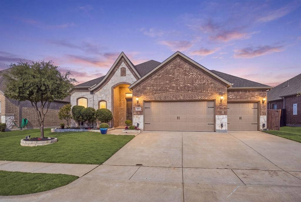 605 Brook Drive, Anna, TX 75409 incredible curb appeal w 3 car and lareg driveway