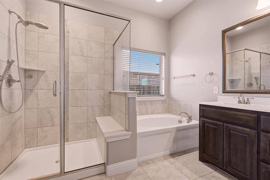 605 Brook Drive, Anna, TX 75409 glass shower and soaking tub