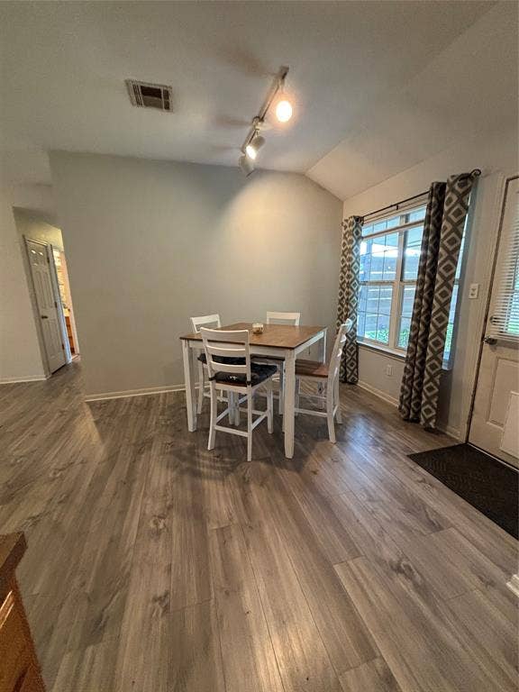 1 Mulberry Court, Morgans Point Resort, TX 76513 Dining area featuring wood-finish flooring, recessed lighting, and multi-pane window