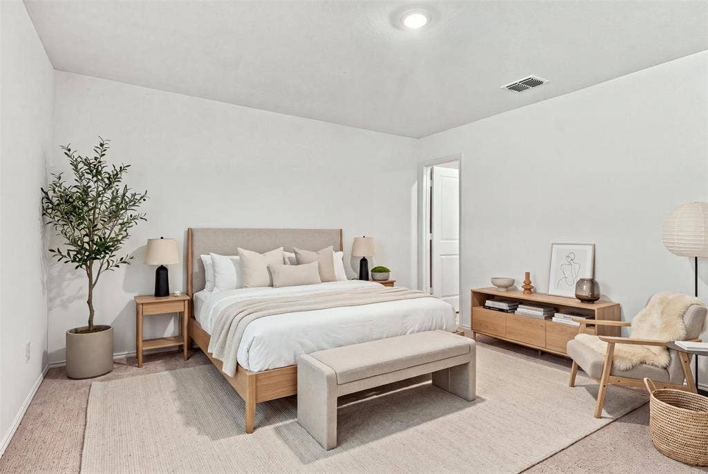 214 Harvest Street, Princeton, TX 75407 Primary bedroom has been virtually staged so you can see the possibilities.
