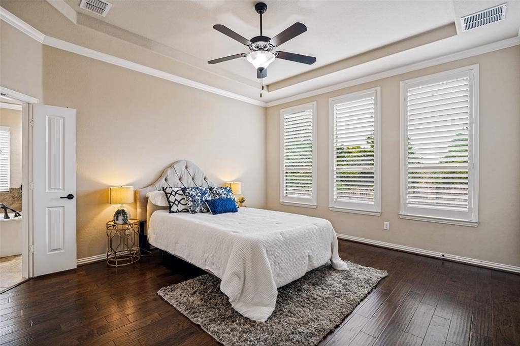 8303 Lake Valley Court, Rowlett, TX 75089 Guest BR 2 with walk in Closet and ceiling fan