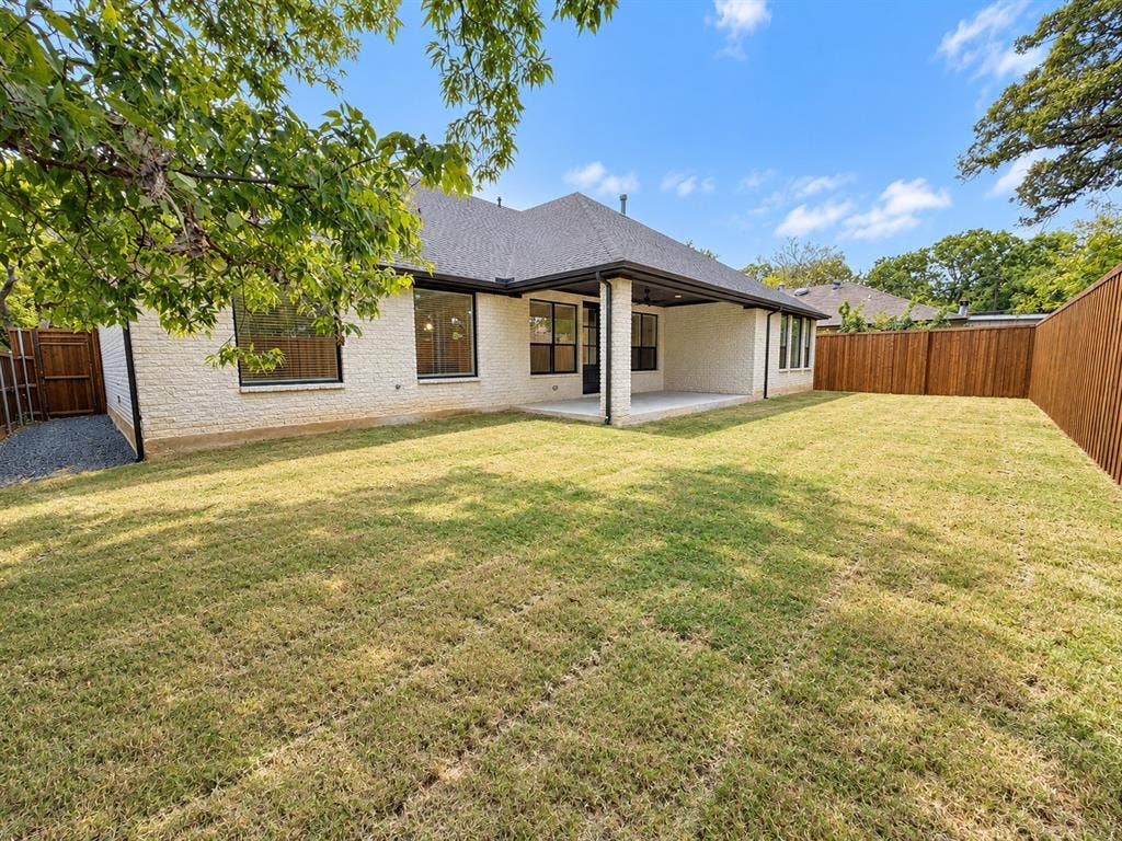 Large fenced yard