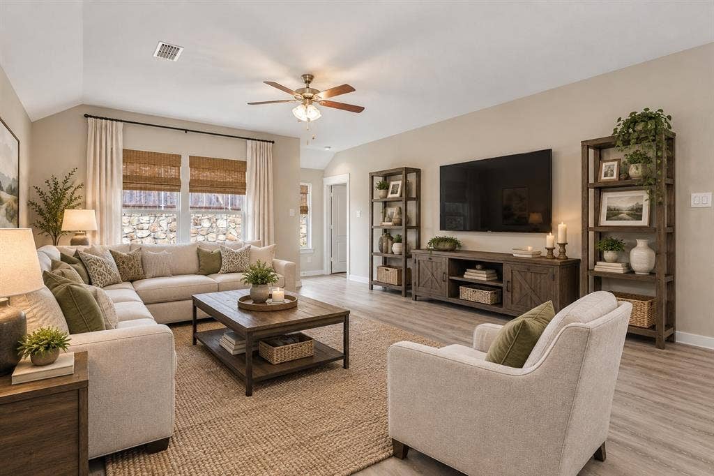 This Living  is Virtual staged.  Measurements may not be exact