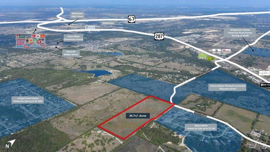 Property photo for 0 Stout Road, Midlothian, TX