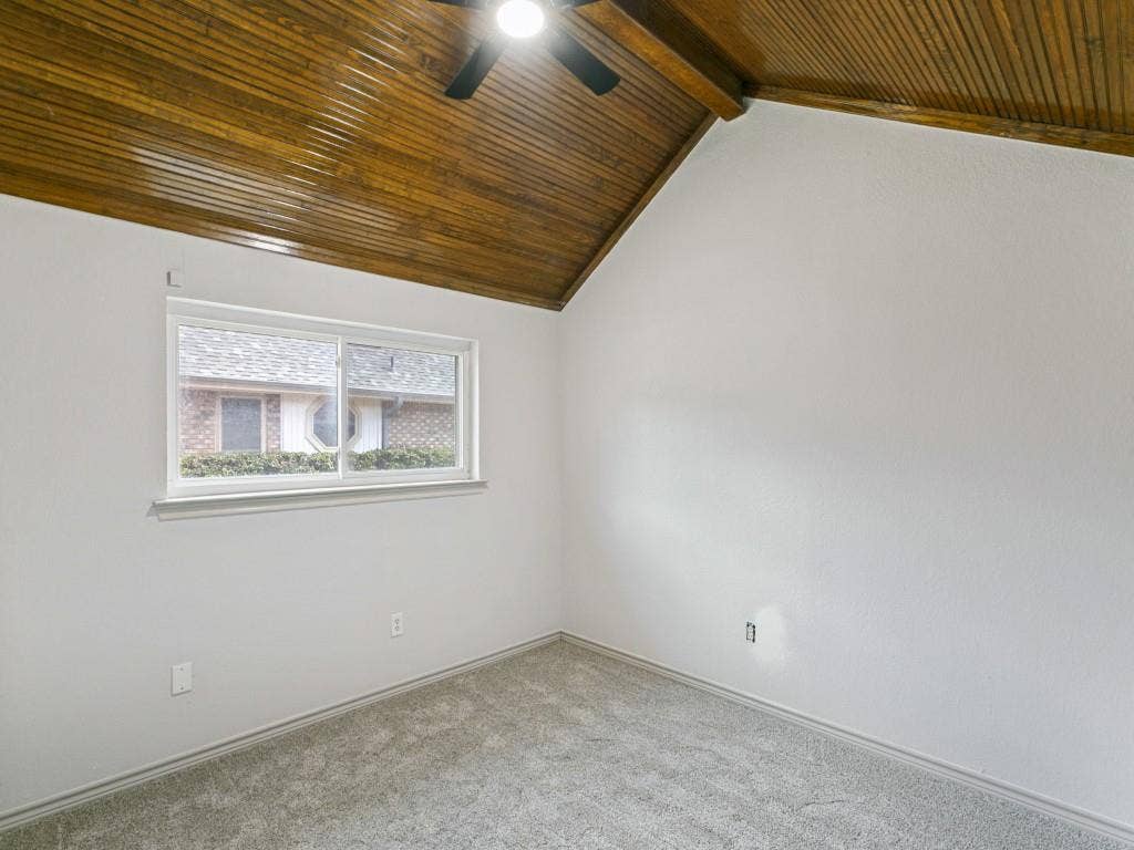 3617 Bluegrass Drive, Grand Prairie, TX 75052 Dramatic cathedral style wood ceiling.