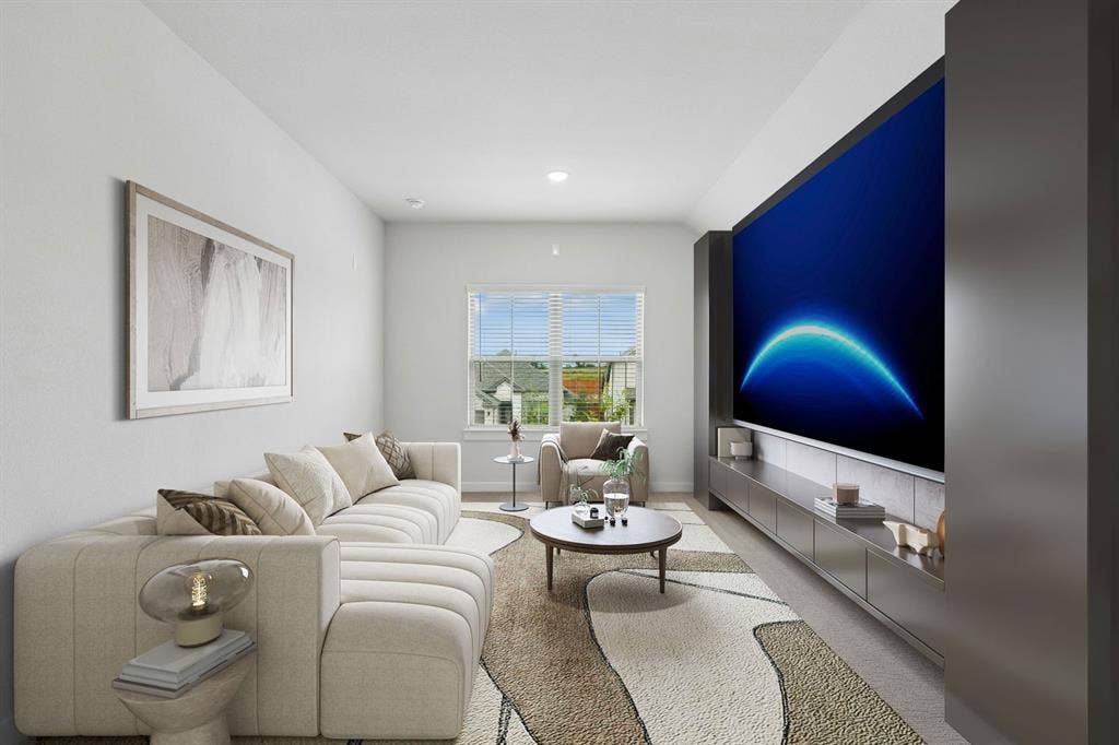 4724 Carina Road, McKinney, TX 75071 Media Room in the Winters home plan – REPRESENTATIVE PHOTO