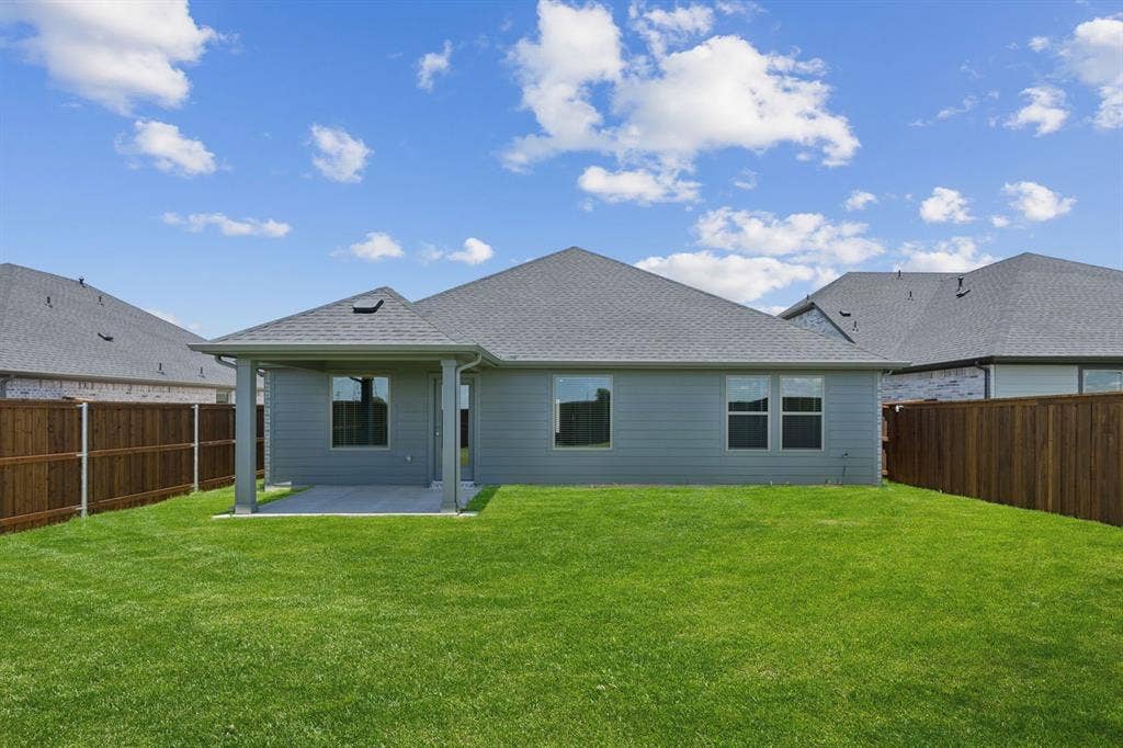 2408 Warm Glow Way, Princeton, TX 75407 Patio in the Harper home plan – REPRESENTATIVE PHOTO