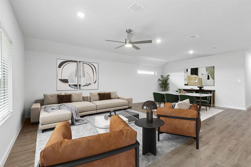 Living and Dining Rooms in the Oscar home plan – REPRESENTATIVE PHOTO