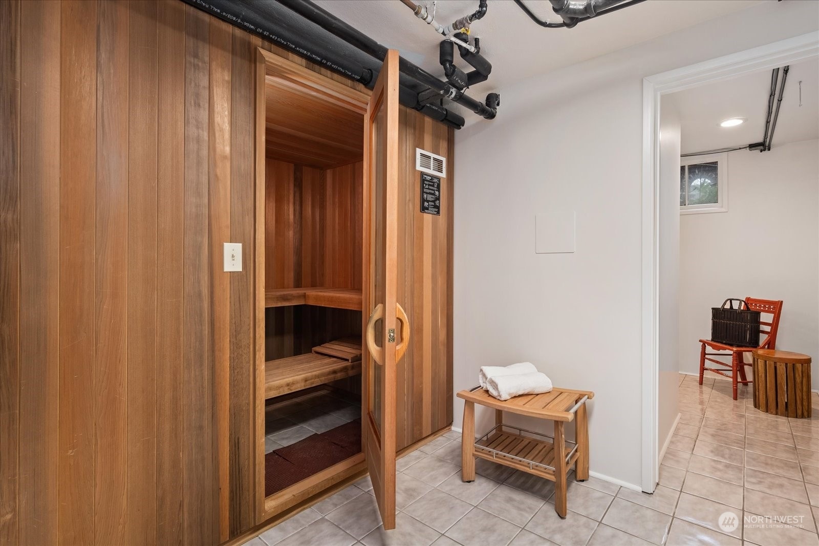 Basement - sauna can be removed and this area has door to backyard