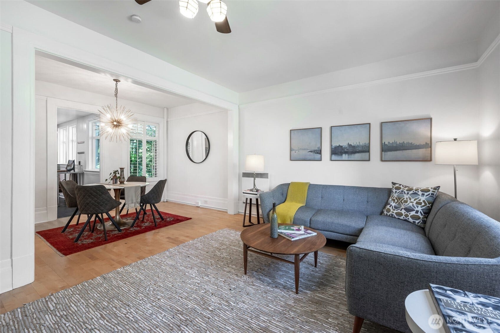 403 Terry Avenue, #206, Seattle, WA 98104 Spacious and open Living and Dining rooms on the north end of the unit