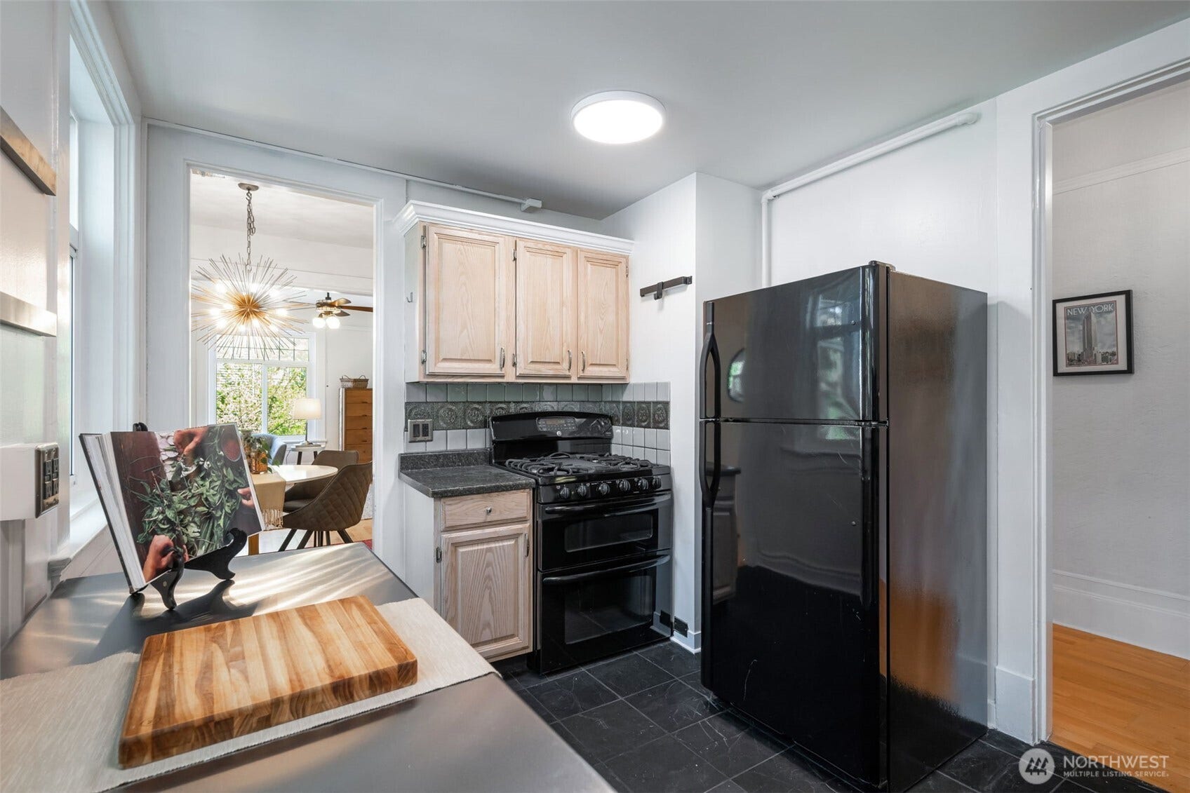 403 Terry Avenue, #206, Seattle, WA 98104 Bright kitchen with slate tile.