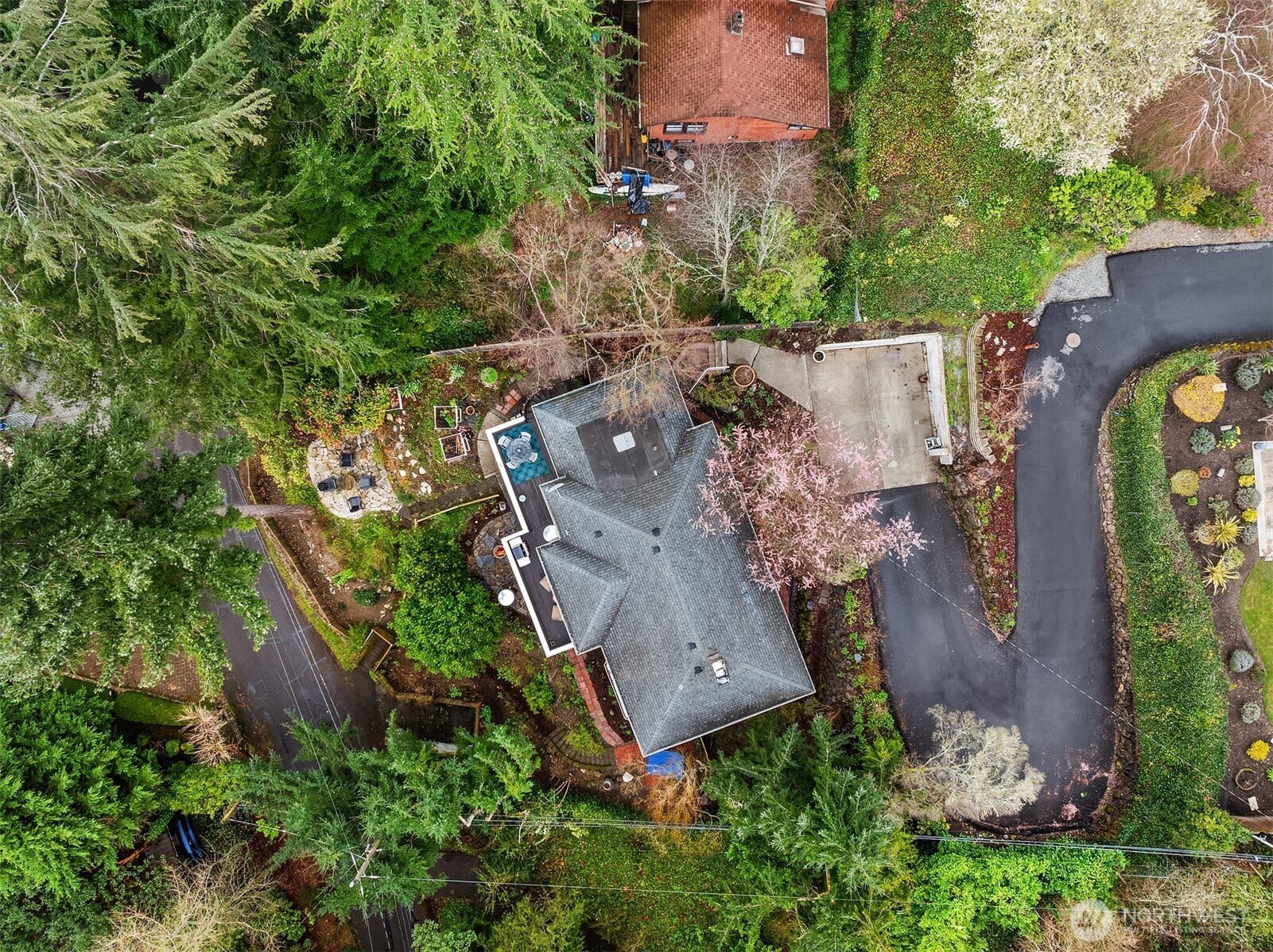 Sited at the end of a private drive, the home offers privacy and a respite from life's hustle and bustle.