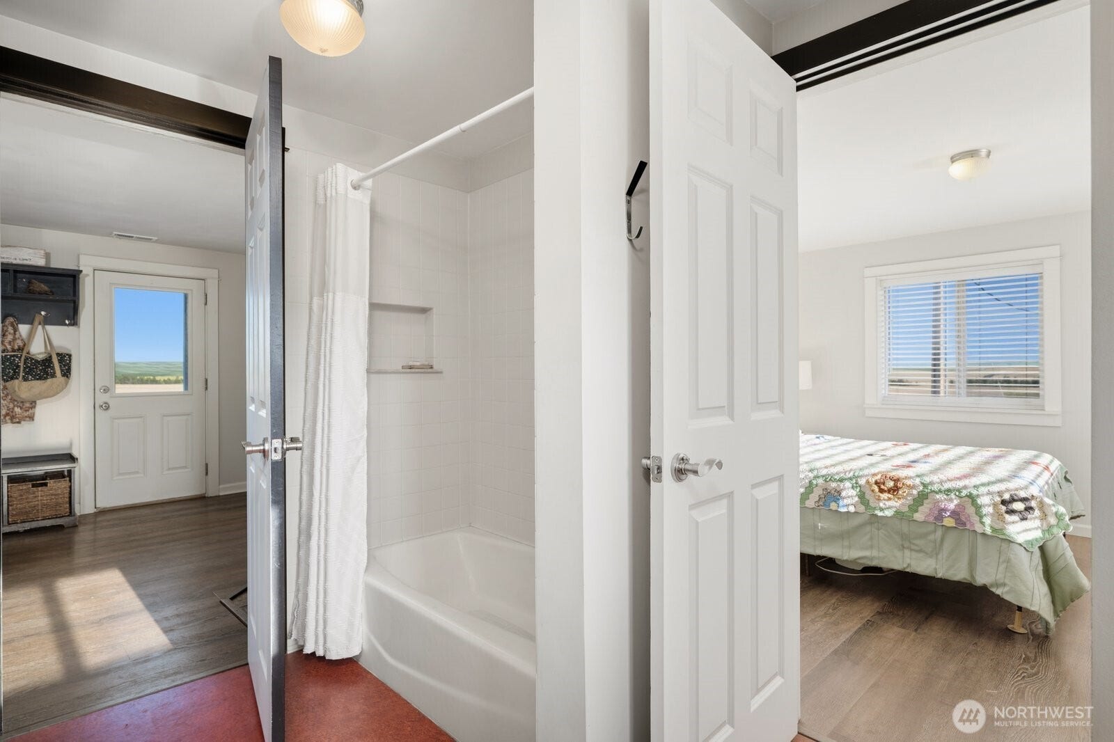 Primary bedroom attached to main bath