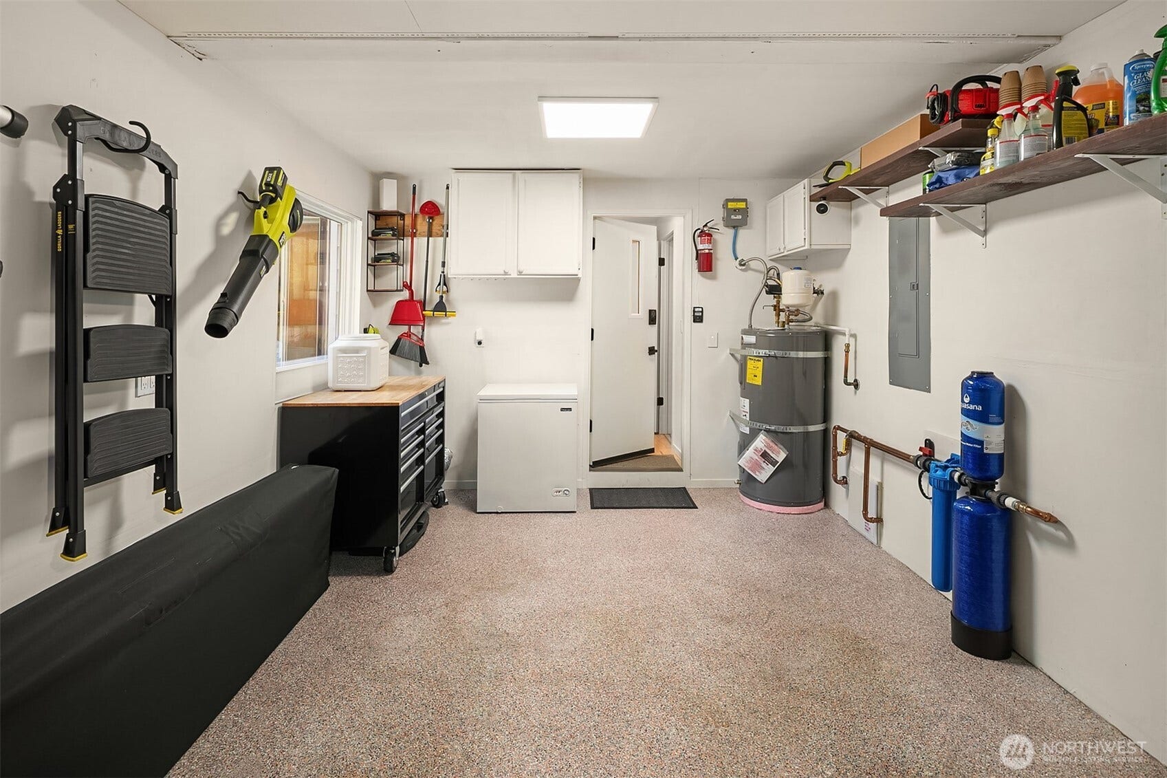 15628 8th Avenue SW, #B, Burien, WA 98166 Garage (off the laundry) is completely finished, including protective floor coating. New electrical panel in 2021 plus a whole house water filtration system!