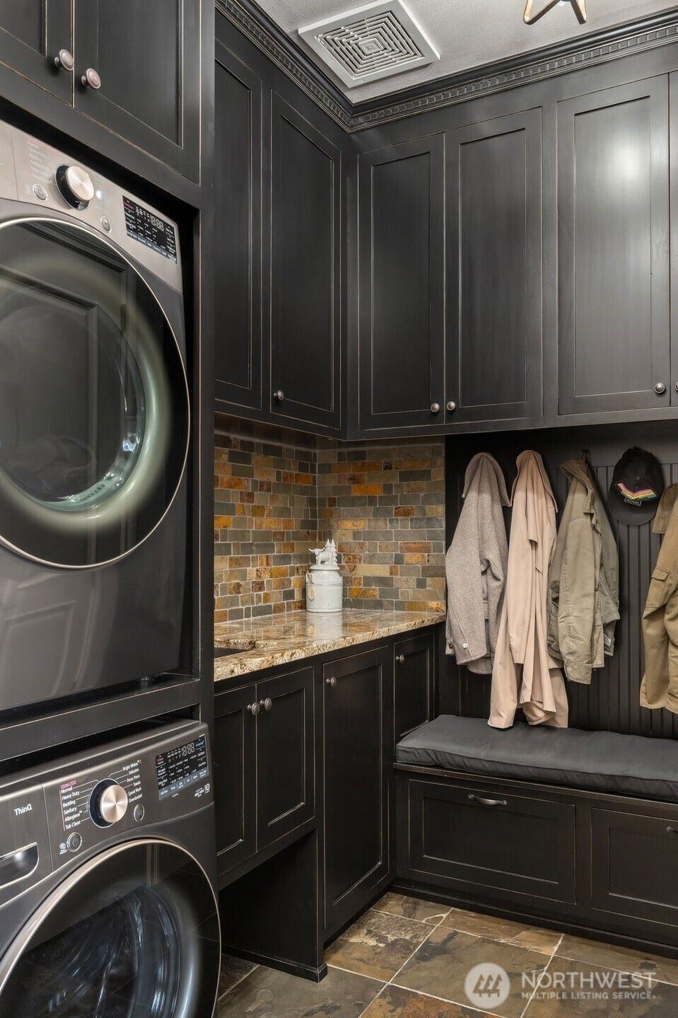 1047 SE Crestlane Drive, College Place, WA 99324 Laundry room with utility sink and storage