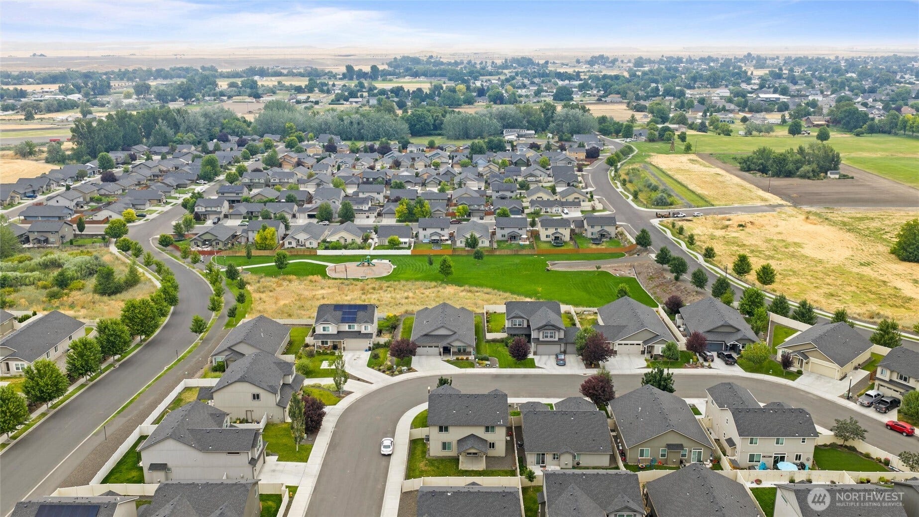 543 SW Angelina Loop, College Place, WA 99362 View from hill top portion of neighborhood towards Smart Park