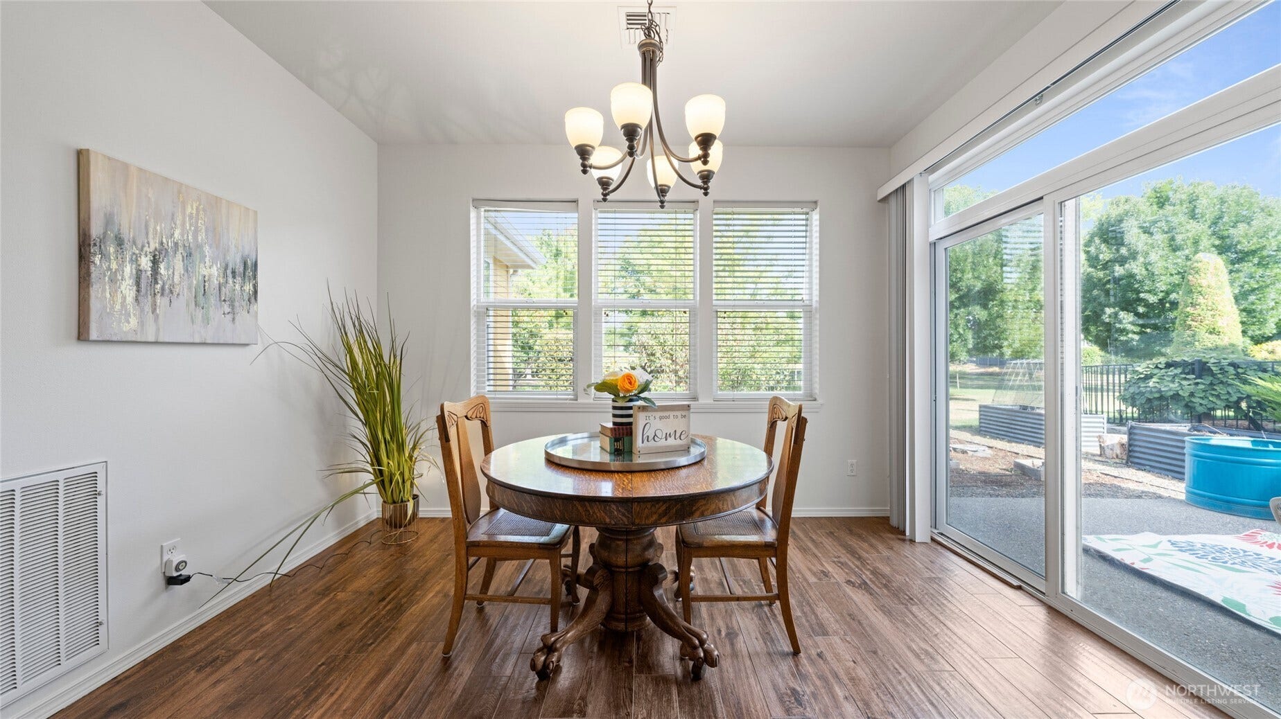 Dining Room with patio door