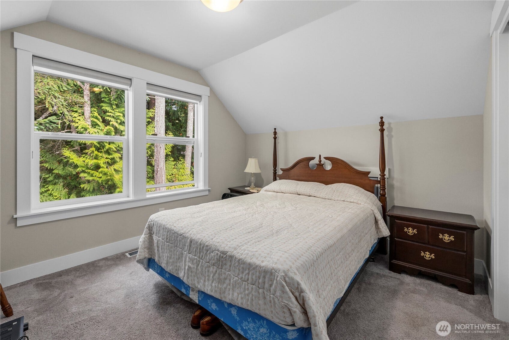 3413 Fox Court, Gig Harbor, WA 98335 Bedroom on 2nd level overlooks the greenbelt and lets in lots of natural light.