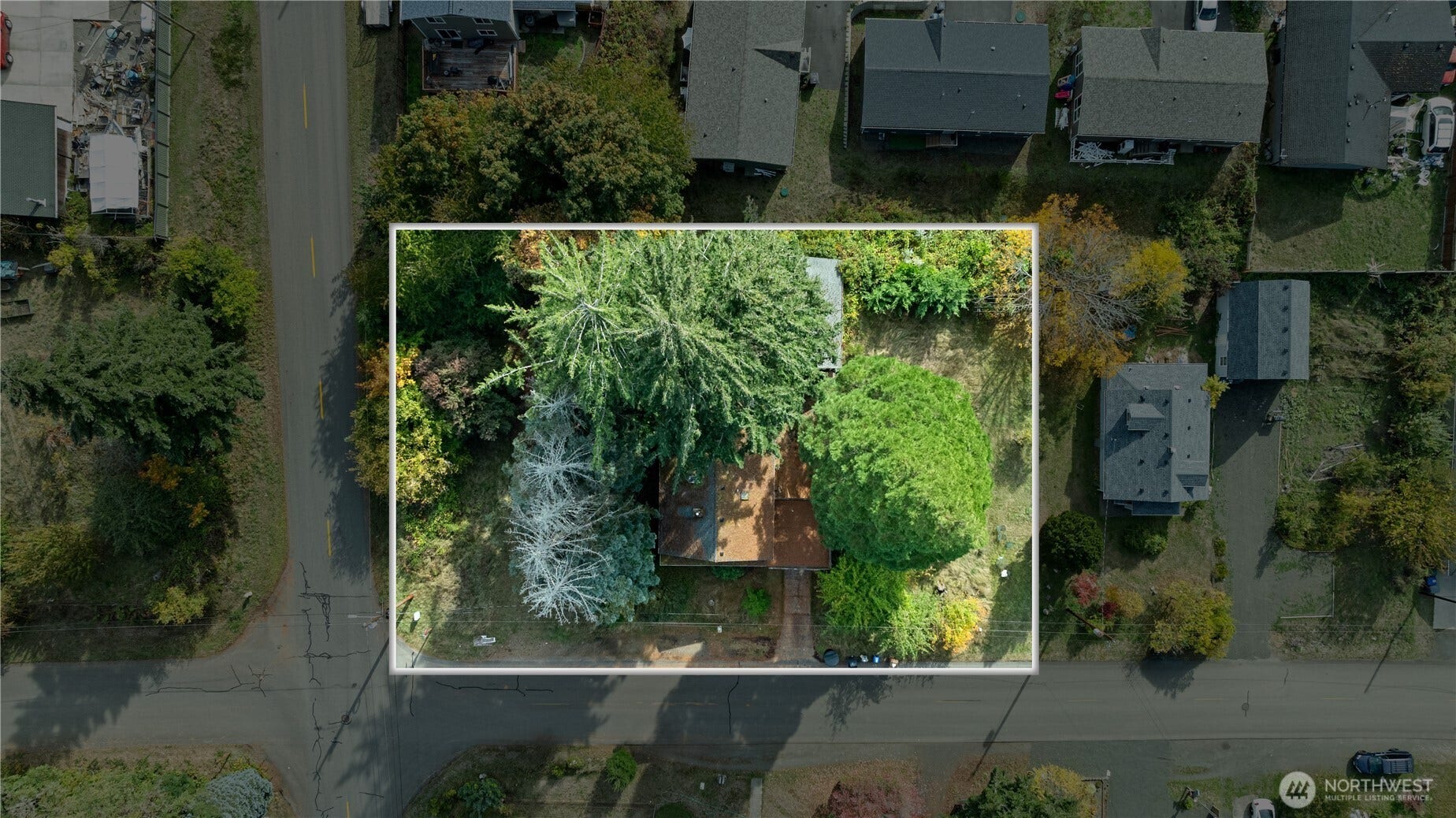 House sits in the middle of 3 city lots- all one parcel but can be separated to 3