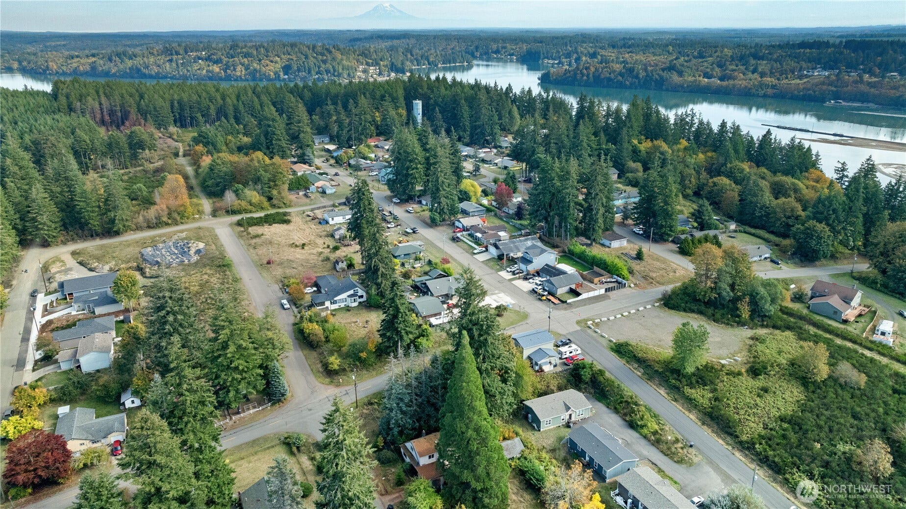 Oakland Bay and Mt. Rainier off in the distance