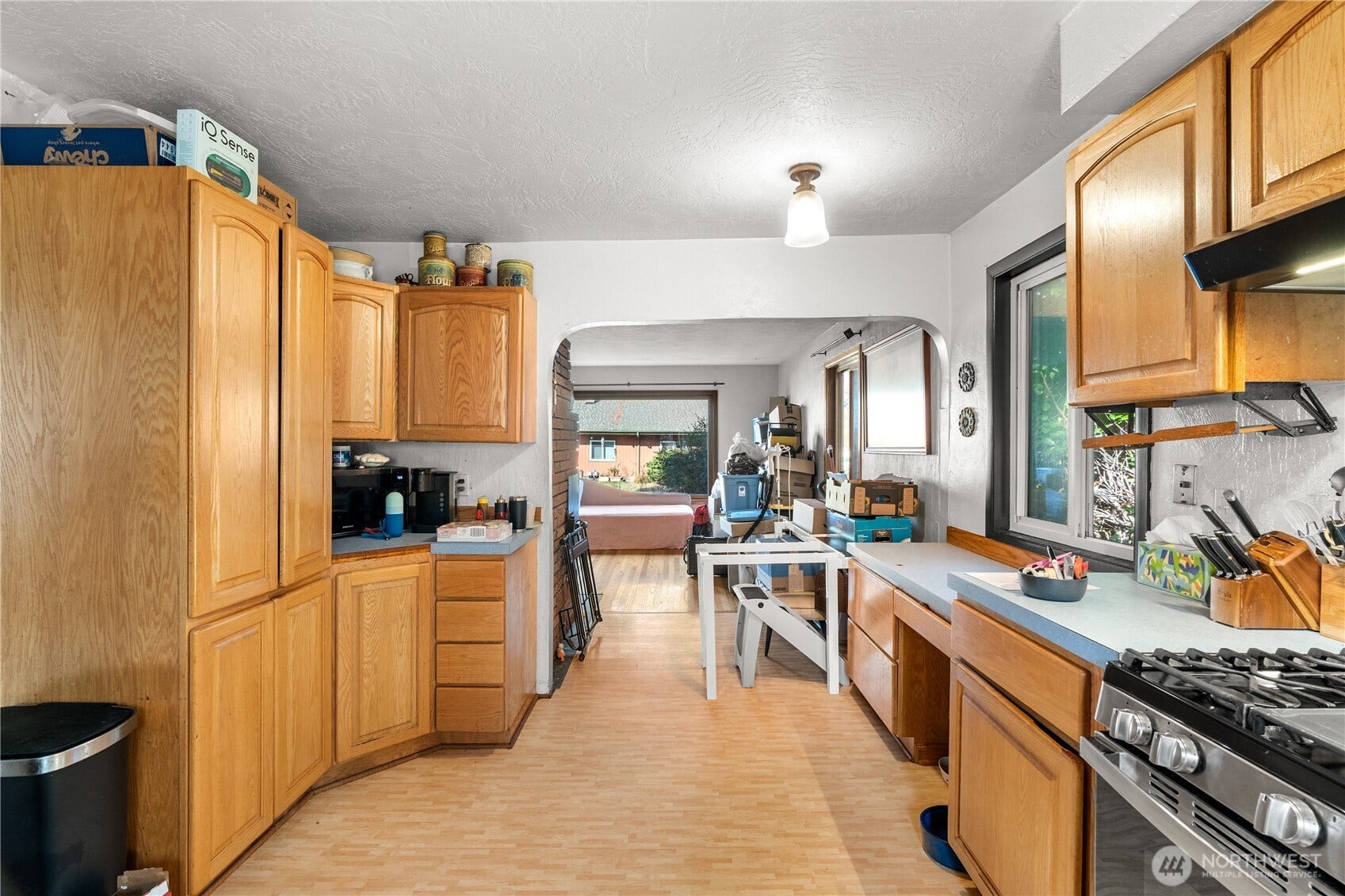 View from kitchen to dining room