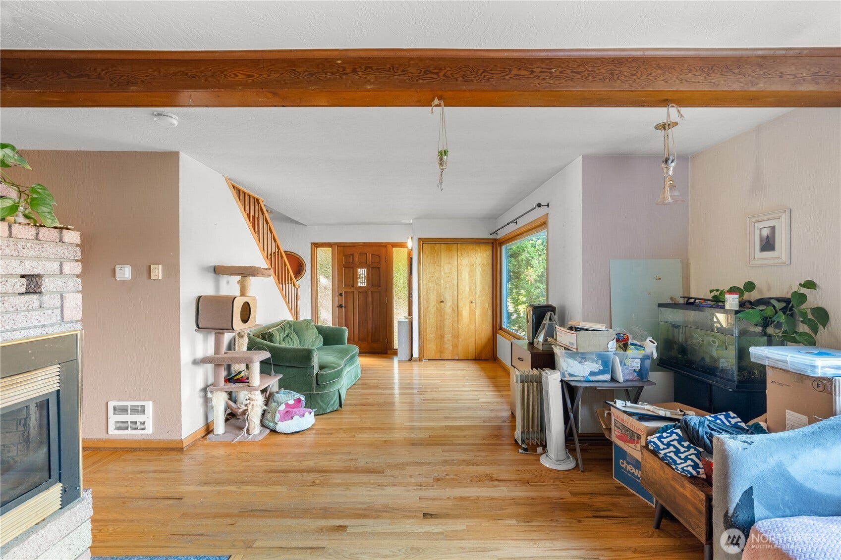 View to front door from dining room
