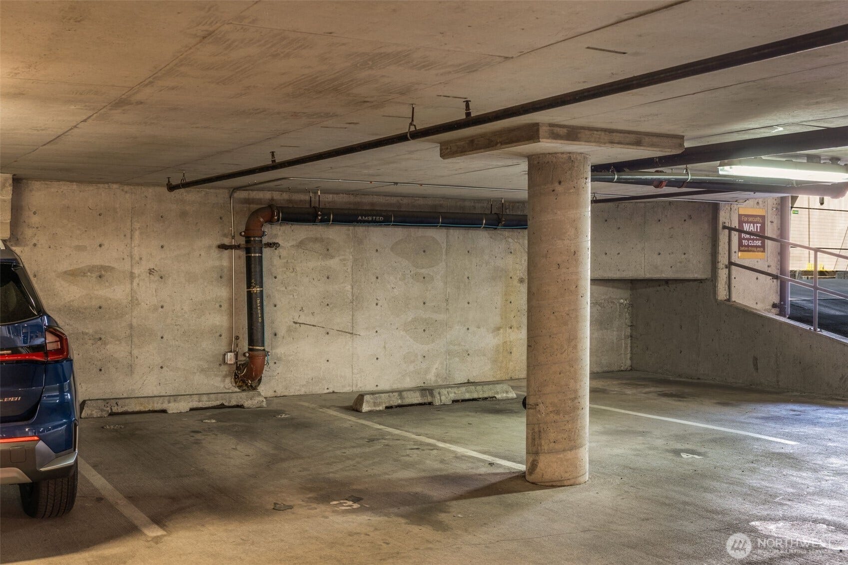Private garaged parking space