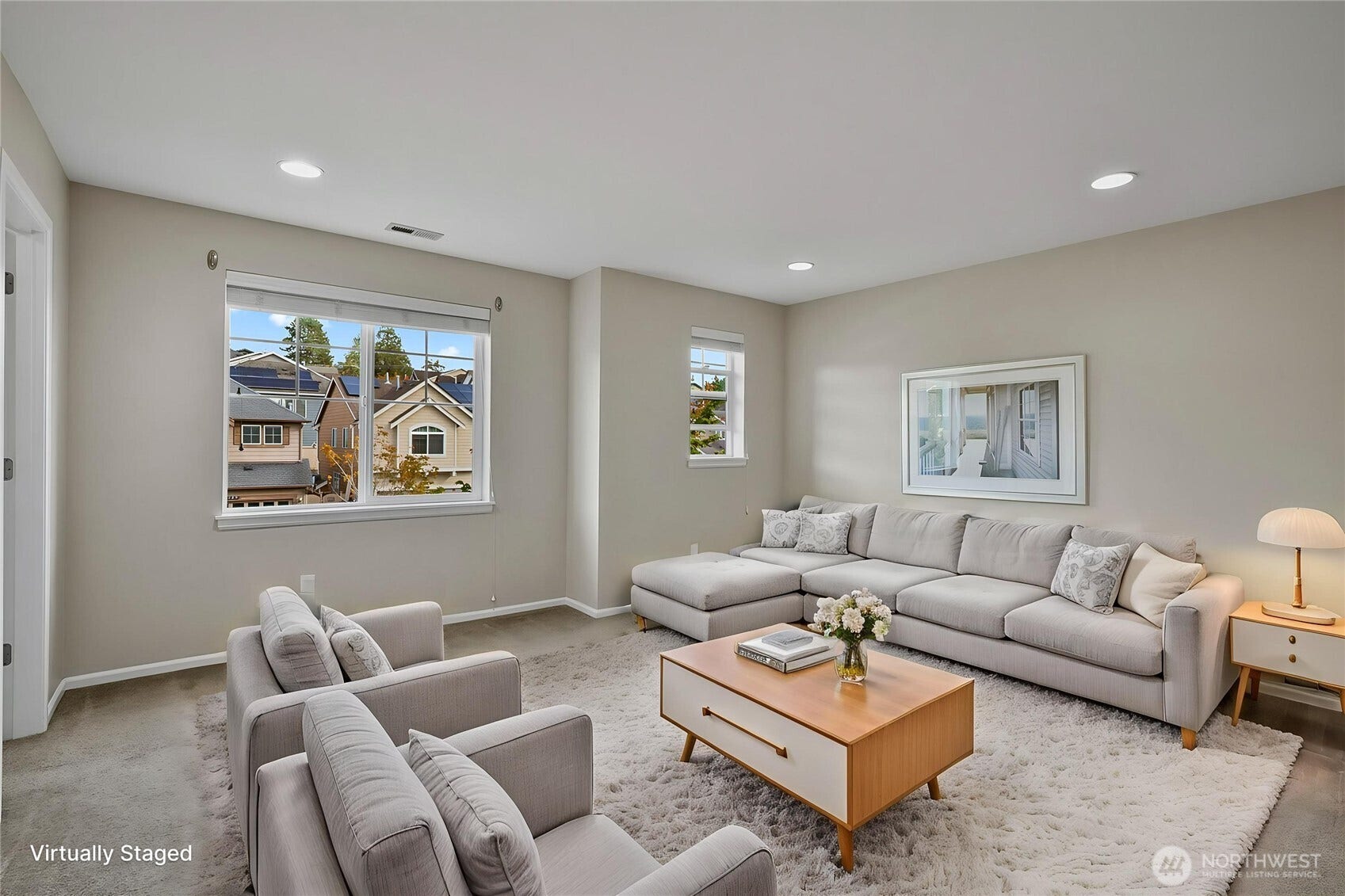 Spacious, versatile room that can be used as a second living area or 4th bedroom, complete with a walk-in closet.