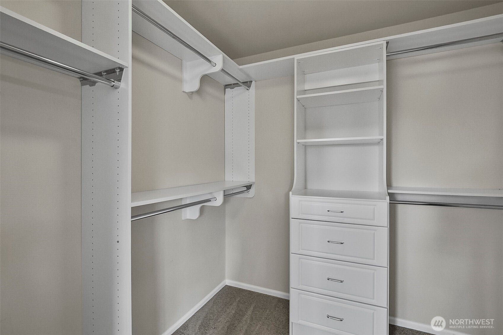 Master bedroom walk in closet