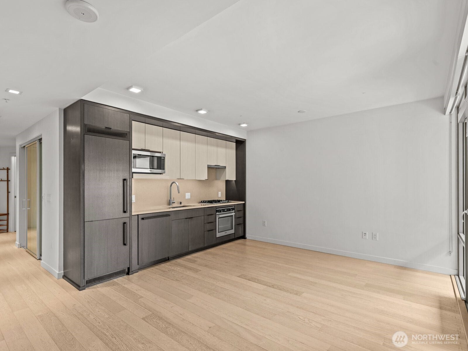 Gorgeous kitchen with hidden appliances.