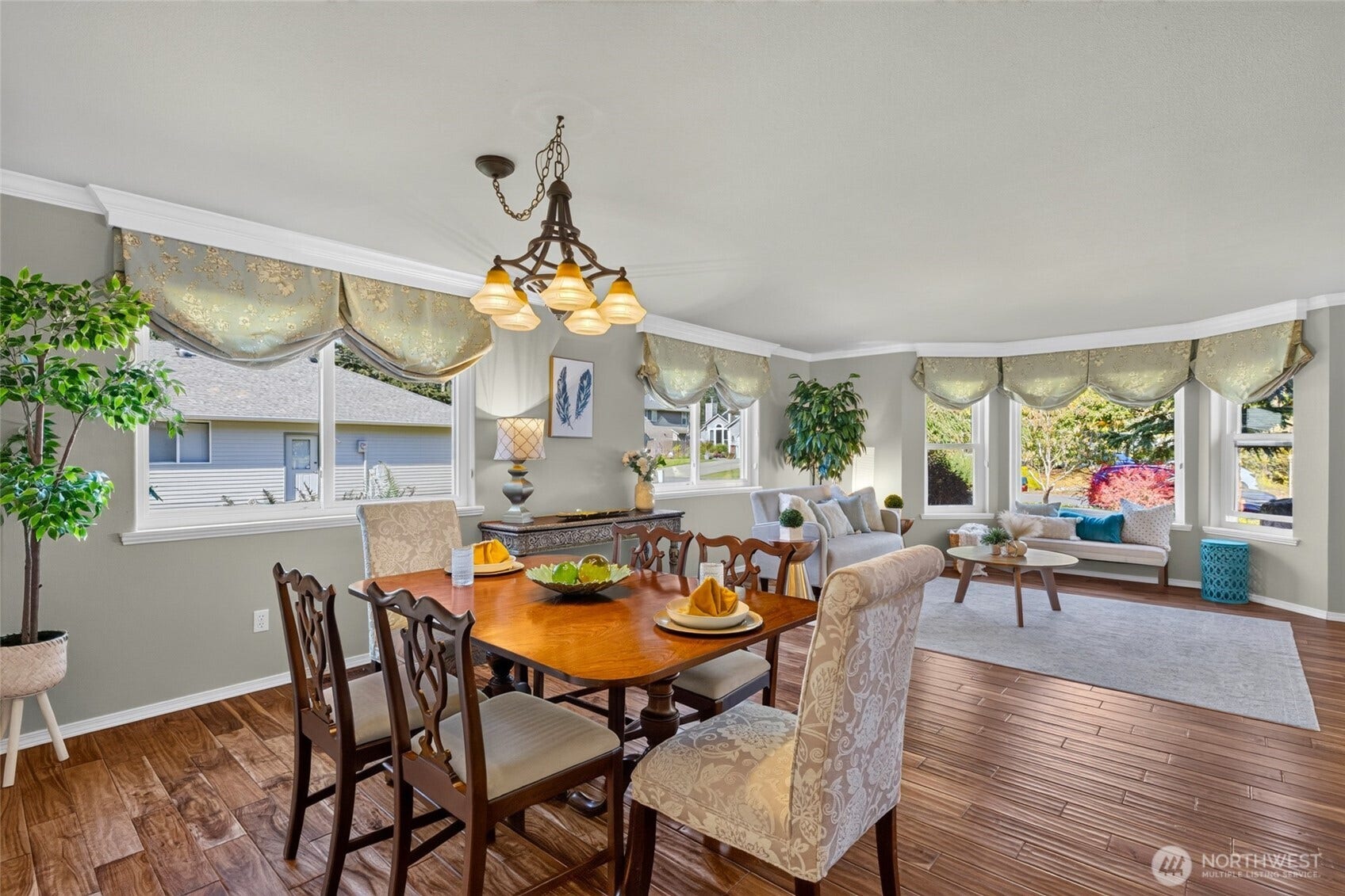 Dining room has space for memorable gatherings with friends and family.
