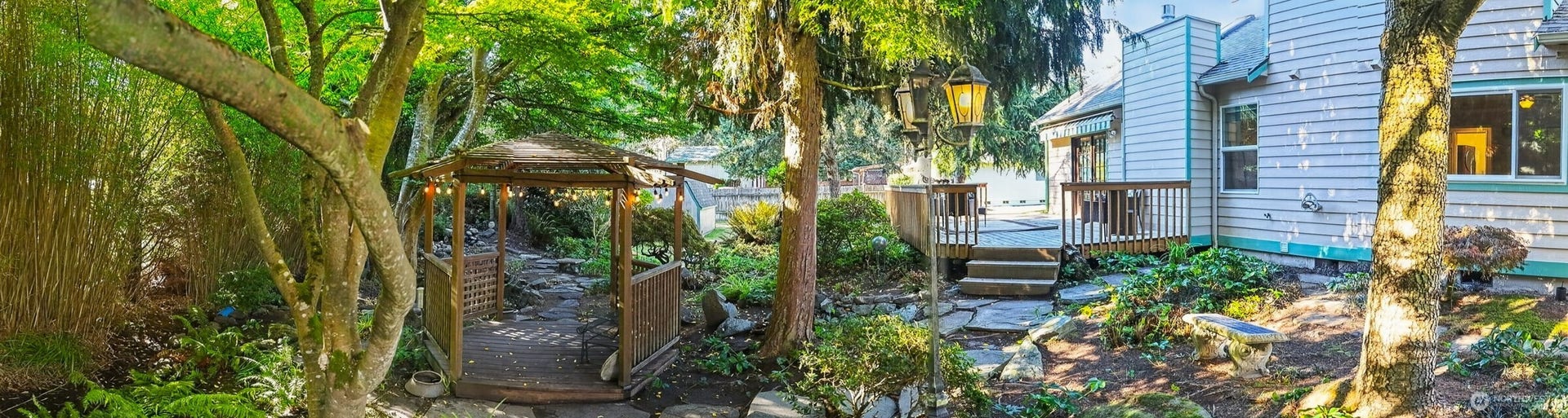 This backyard was once featured in a landscaping magazine and was the site of a family wedding.