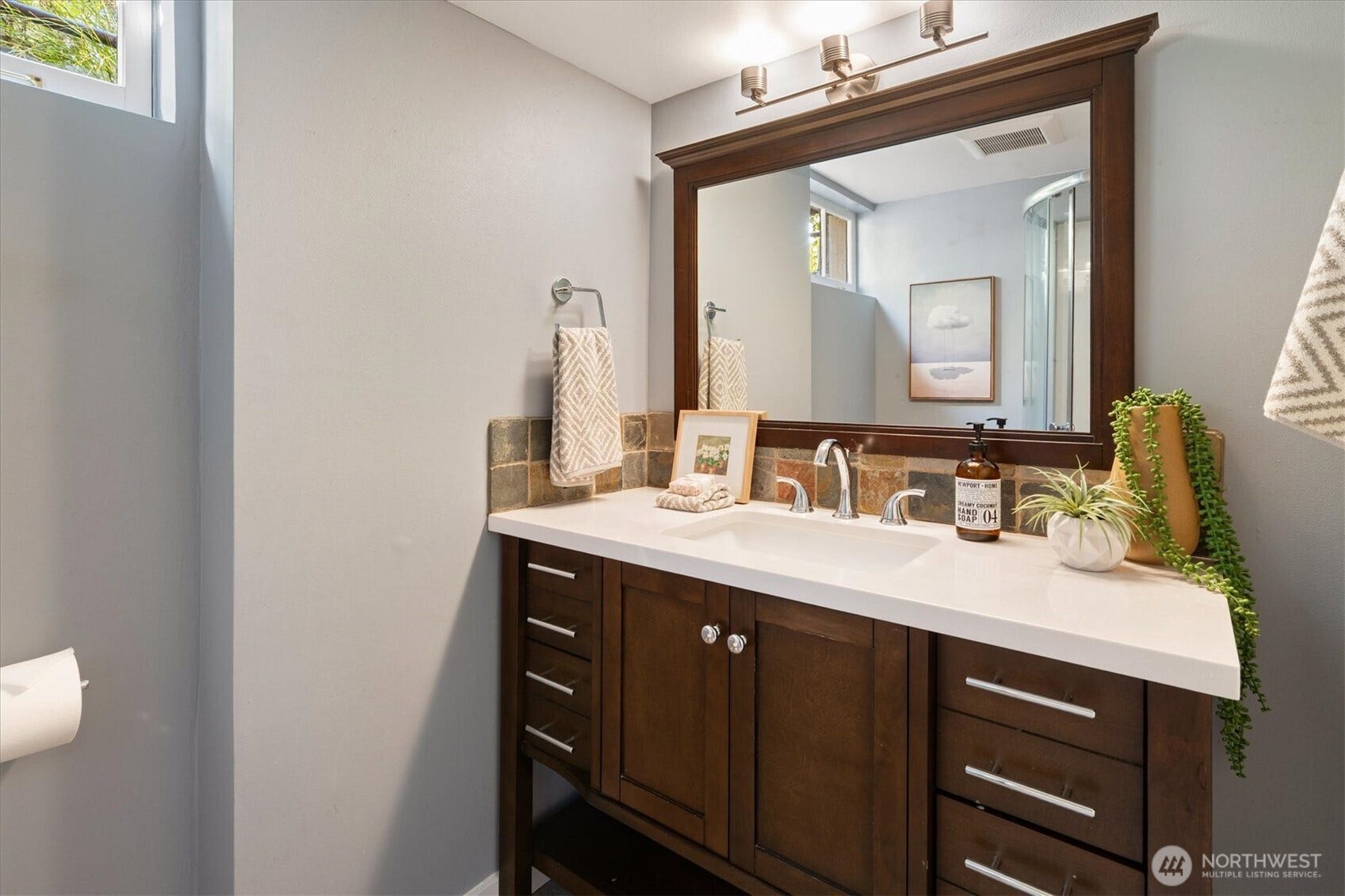 10523 13th Avenue NW, Seattle, WA 98177 The three-quarter bath is also downstairs.
