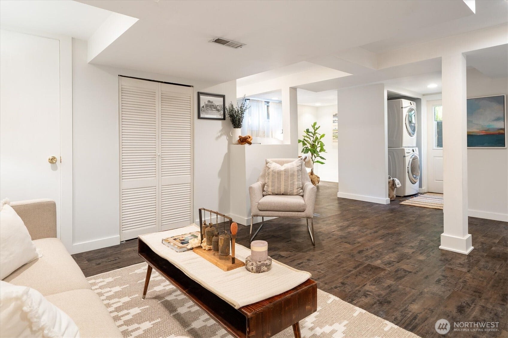 10523 13th Avenue NW, Seattle, WA 98177 The windows and door bring natural western light into the lower level most every afternoon.