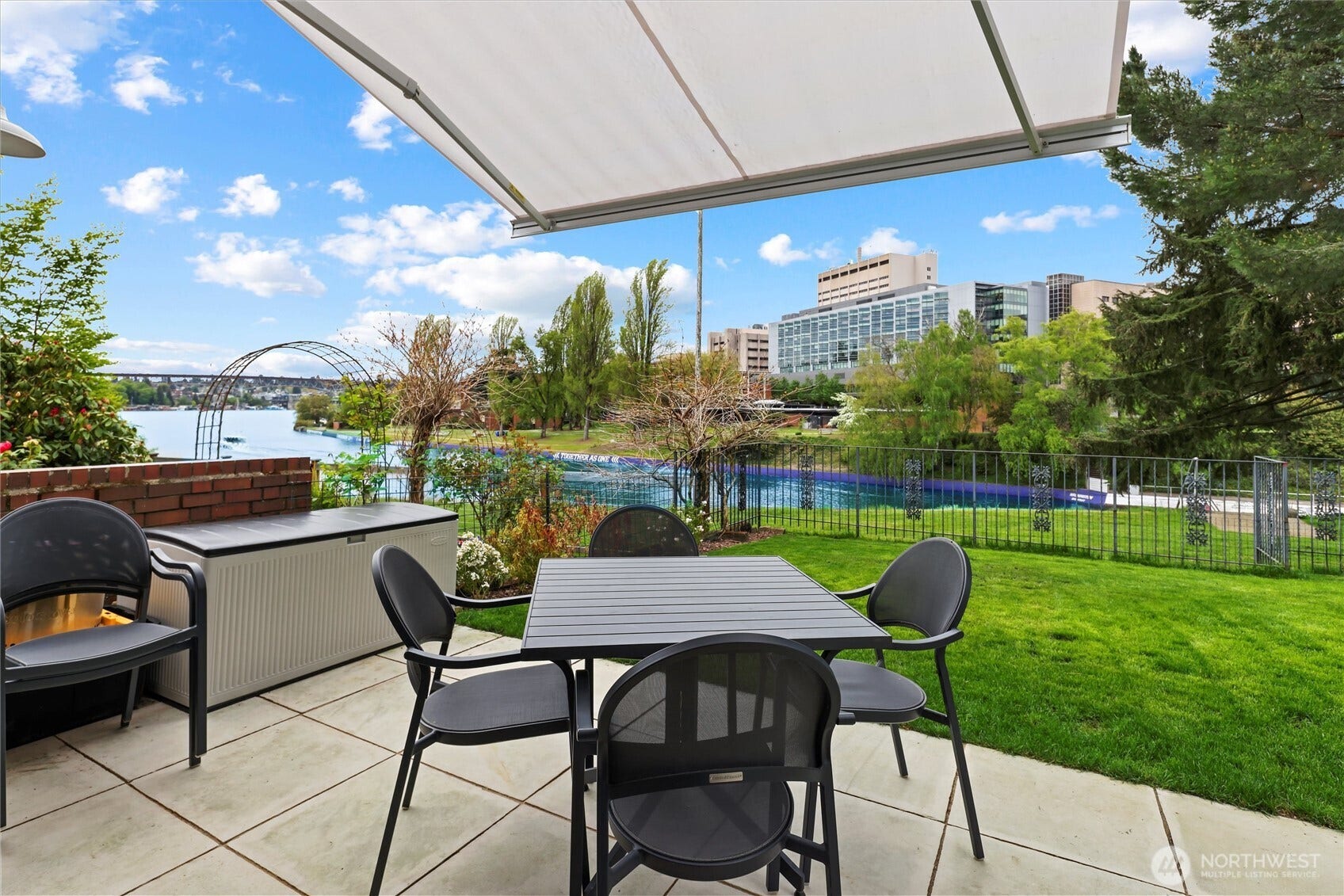 Enjoy front-row, unobstructed views of the waterway & endless maritime activities in one of Seattles most coveted locations - Sun-drenched waterside patio
