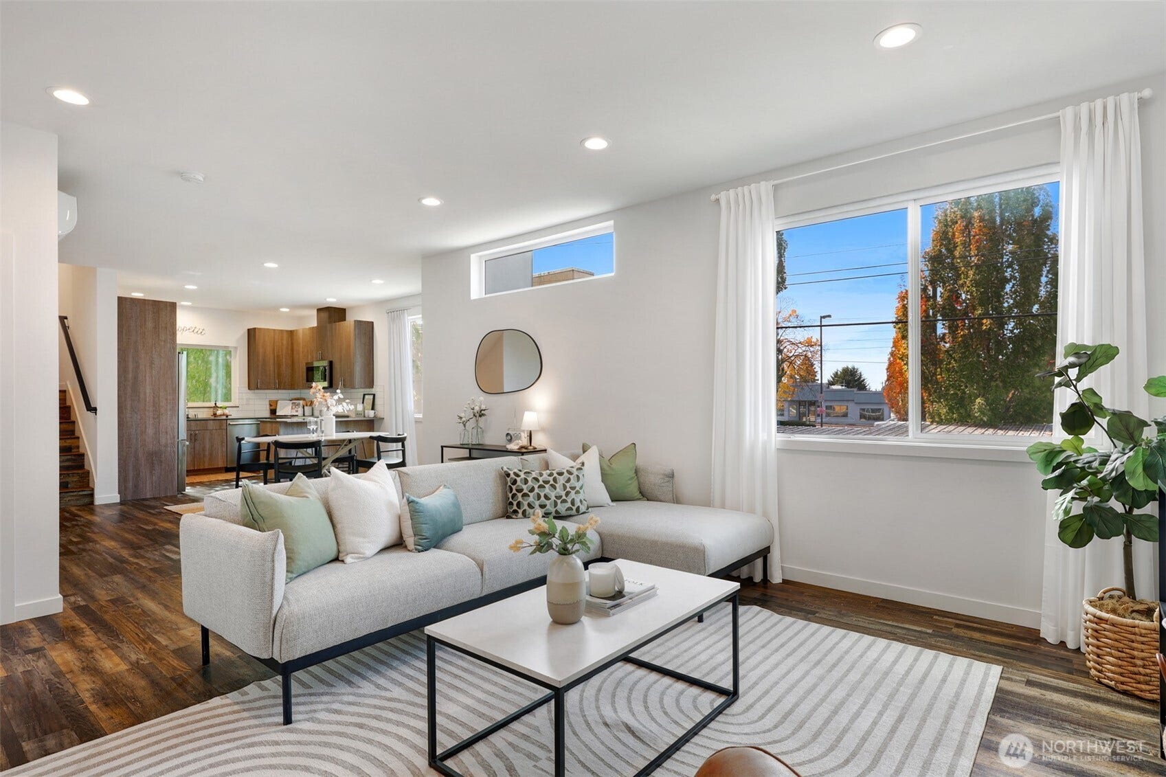 6325 34th Avenue SW, #C, Seattle, WA 98126 Looking back towards the dining and kitchen