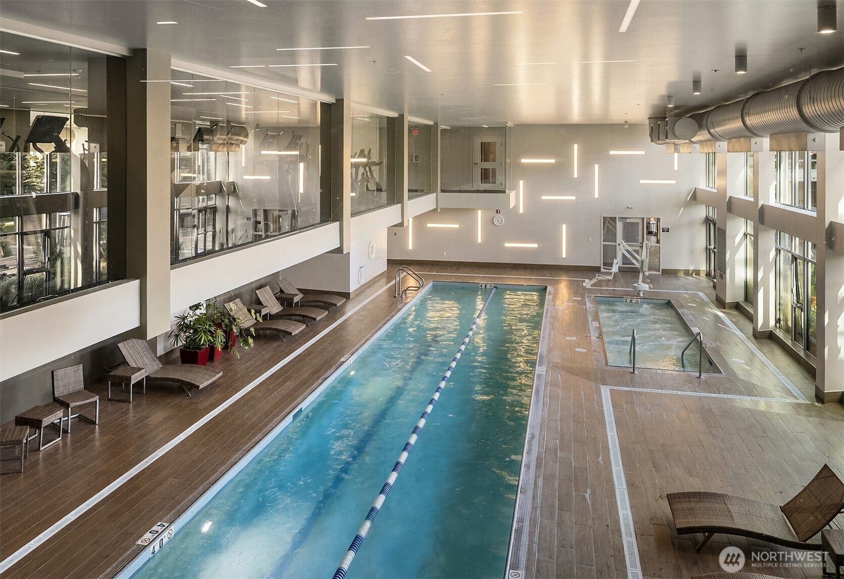 583 Battery Street, #3604N, Seattle, WA 98121 Indoor swimming pool, hot tub, sauna & steam room on the 7th Floor