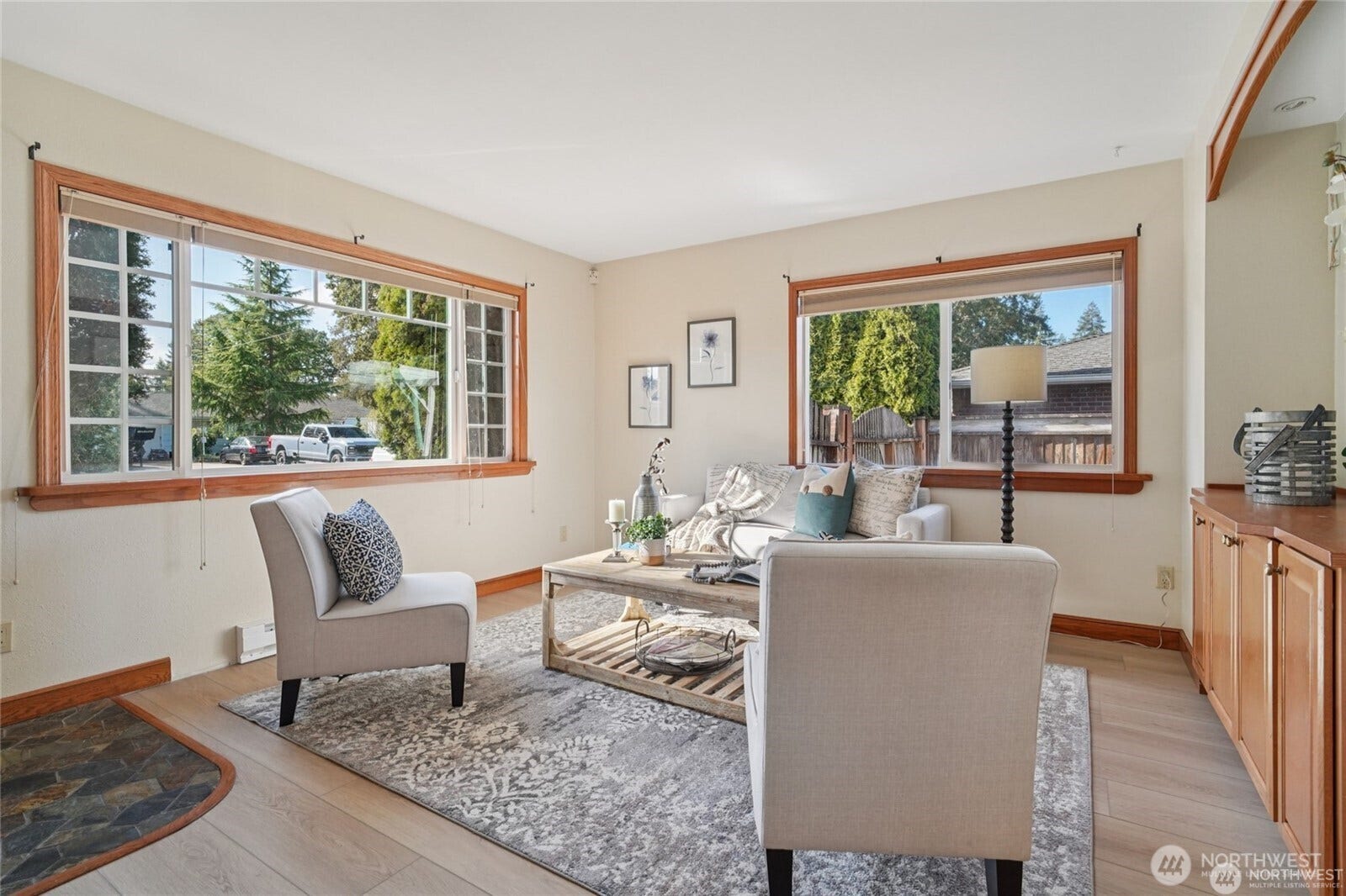 9315 121st Street SW, Lakewood, WA 98498 As you enter the front, the living room is spacious and airy
