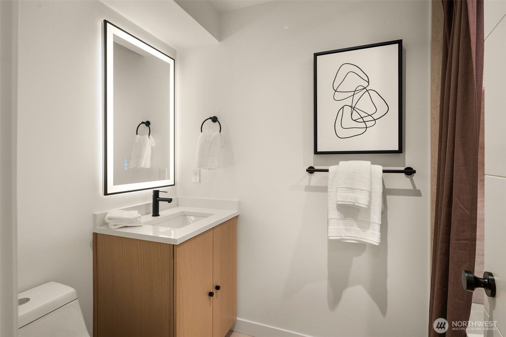 6021 Princeton Avenue NE, Seattle, WA 98115 Lower level full bathroom with radiant heated floors.
