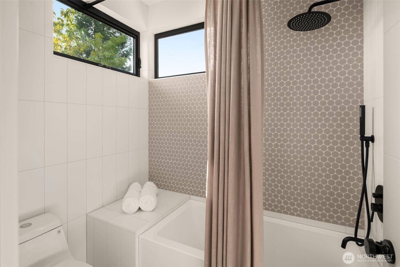 6021 Princeton Avenue NE, Seattle, WA 98115 Shared upstairs full bathroom with radiant heated floors.