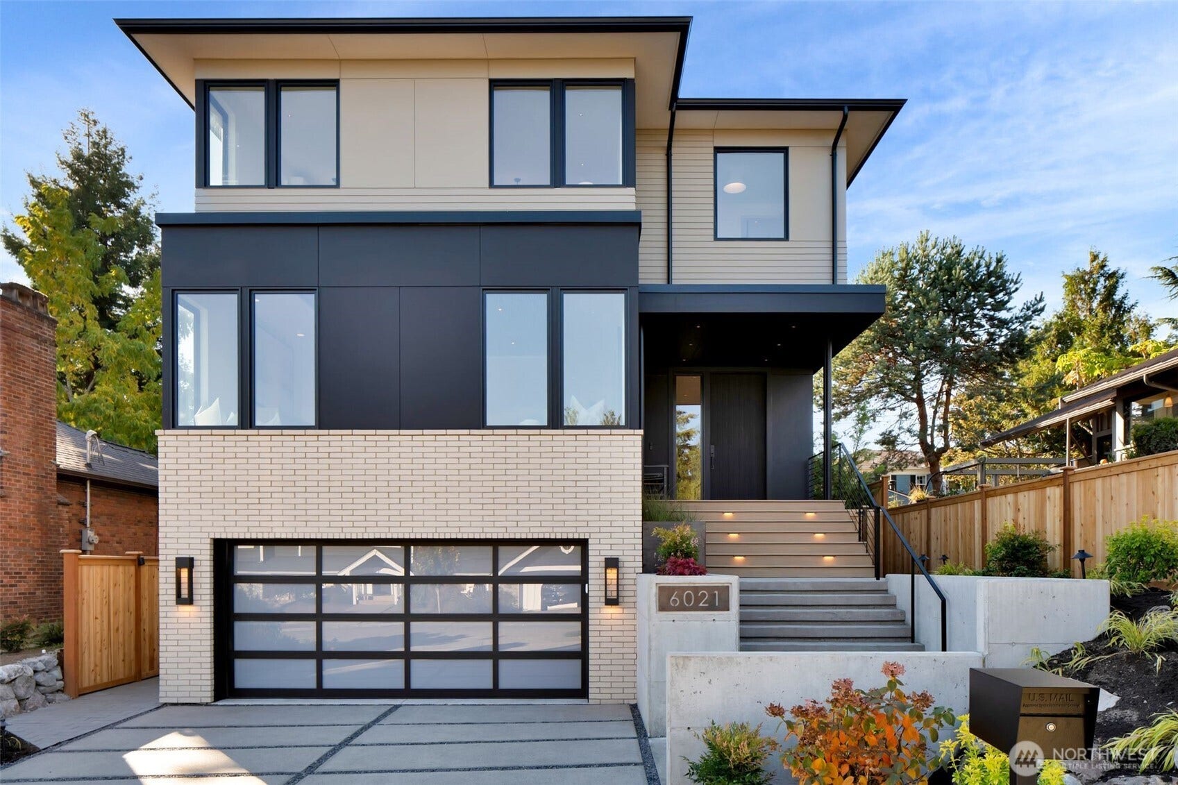 6021 Princeton Avenue NE, Seattle, WA 98115 Custom cor-ten steel address.