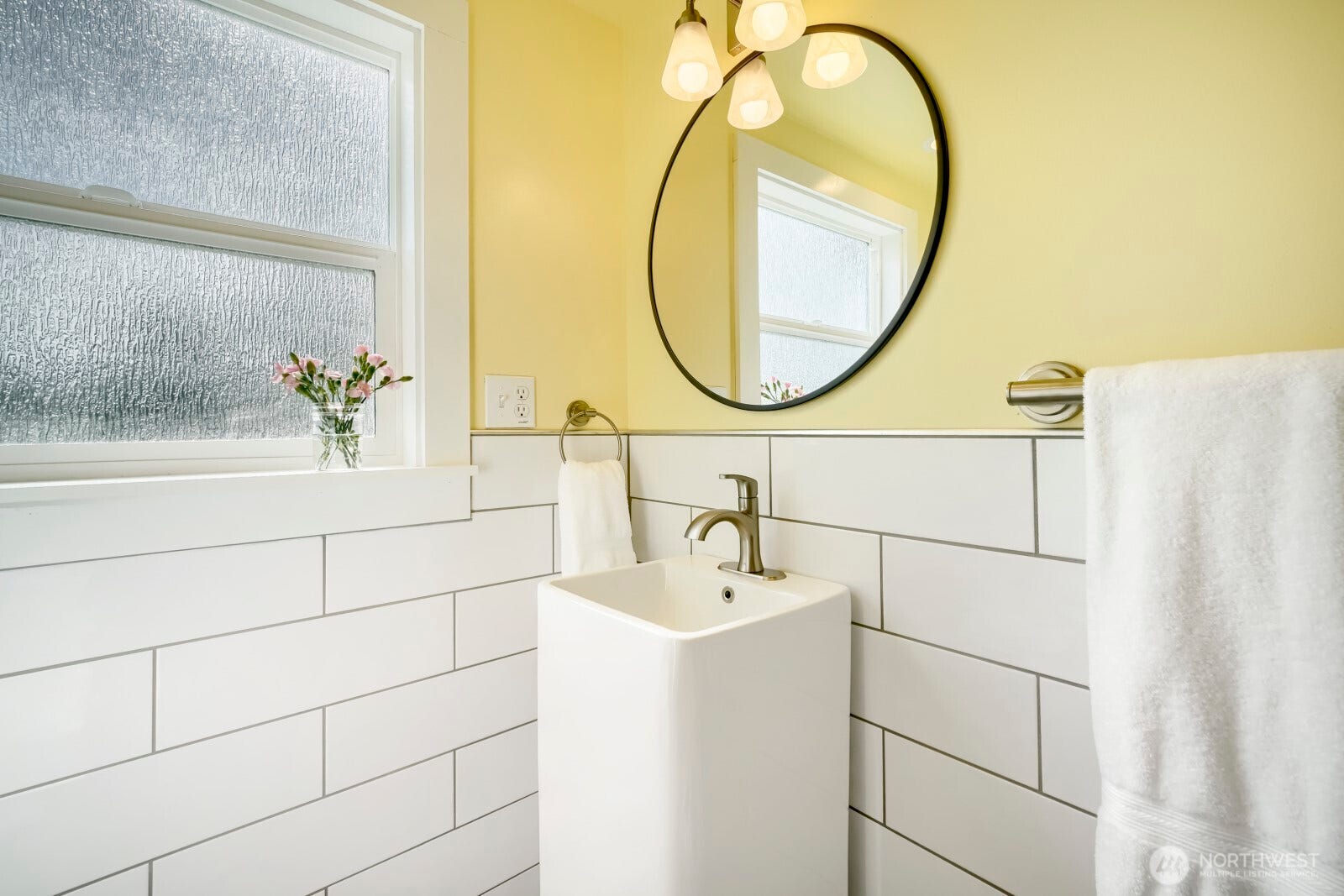 5013 N 33 Street, Tacoma, WA 98407 Wow! upstairs bathroom is brand new finishes and fixtures with fun colors and a designer pedestal sink all your guests will enjoy