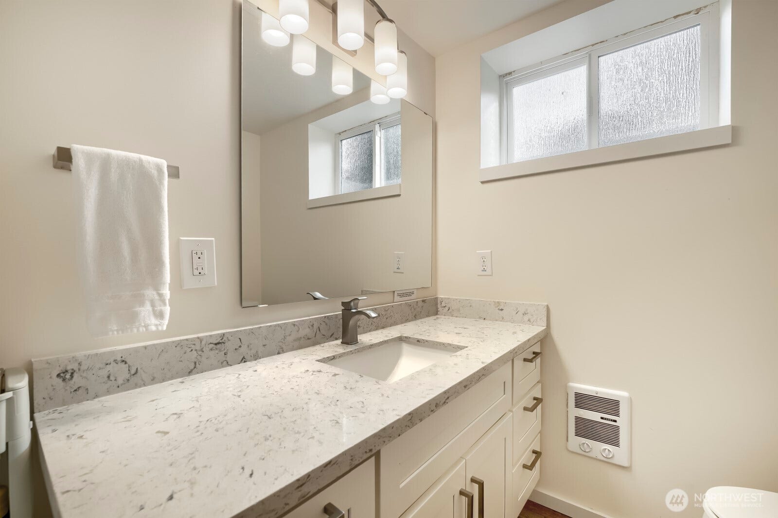 5013 N 33 Street, Tacoma, WA 98407 Lower level bathroom features solid surface counter, undercount sink for easy maintenance and durability