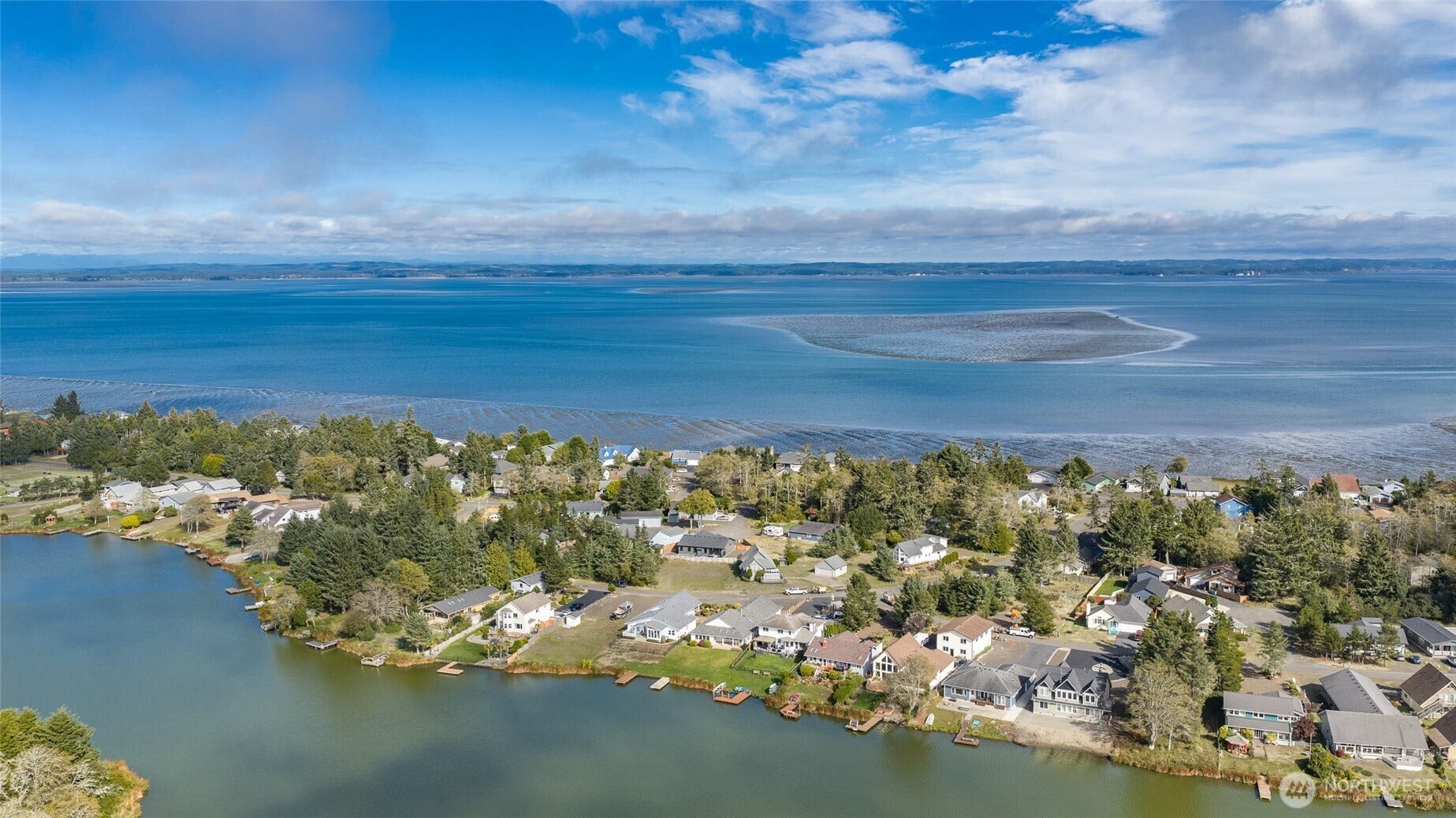 Located on the large end of Duck Lake. A perfect spot for fishing, kayaking and boating