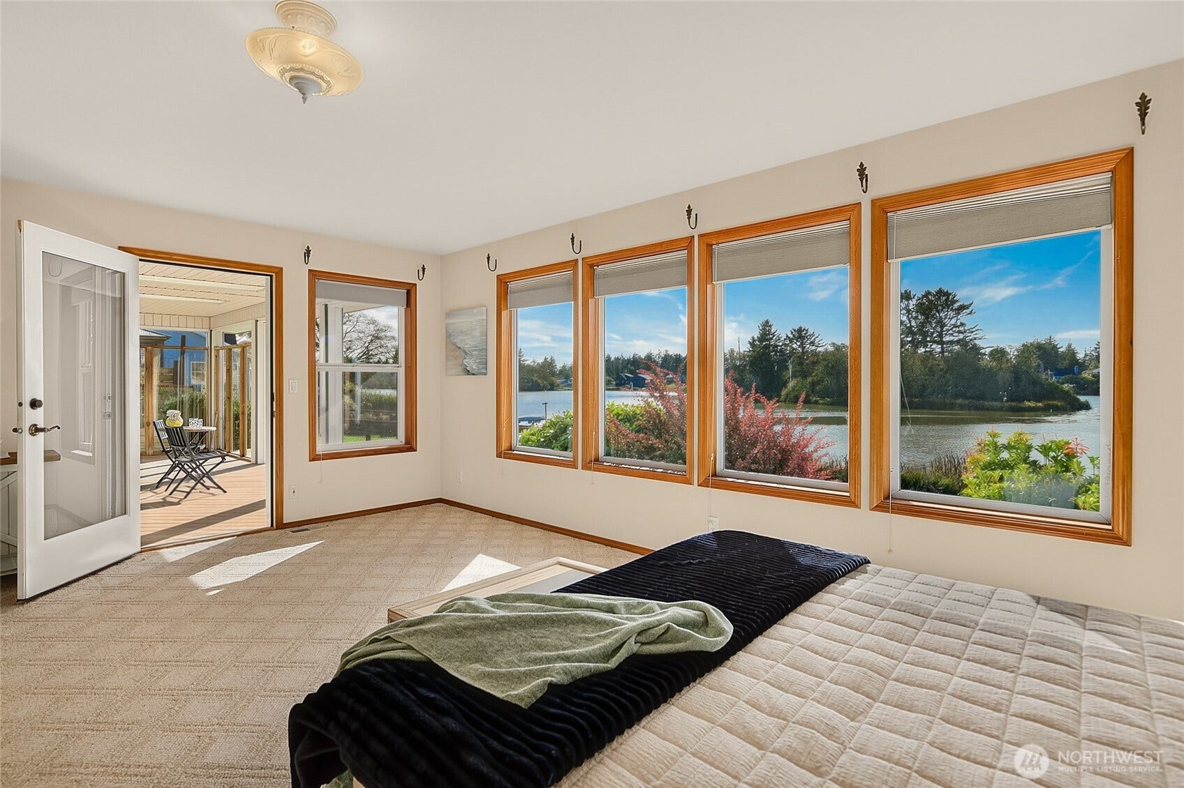 Wake up every morning with a gorgeous view of Duck Lake.