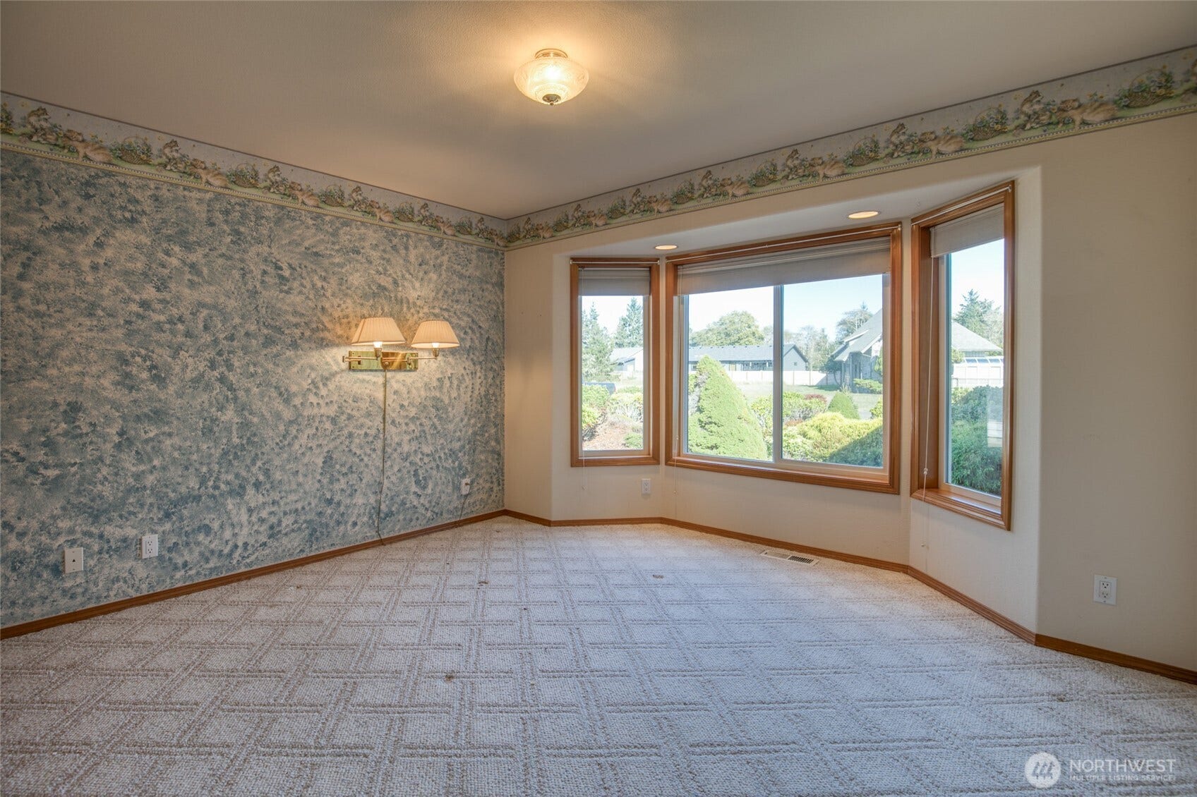 1st of 2 guests rooms with East facing bay windows to welcome the day with gorgeous sunrises